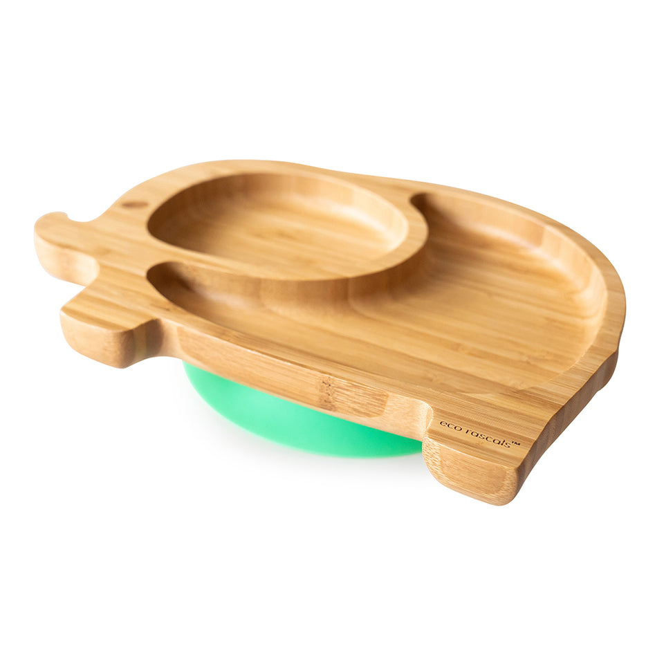 PLATO BAMBOO ELEFANTE VERDE ECO RASCALS