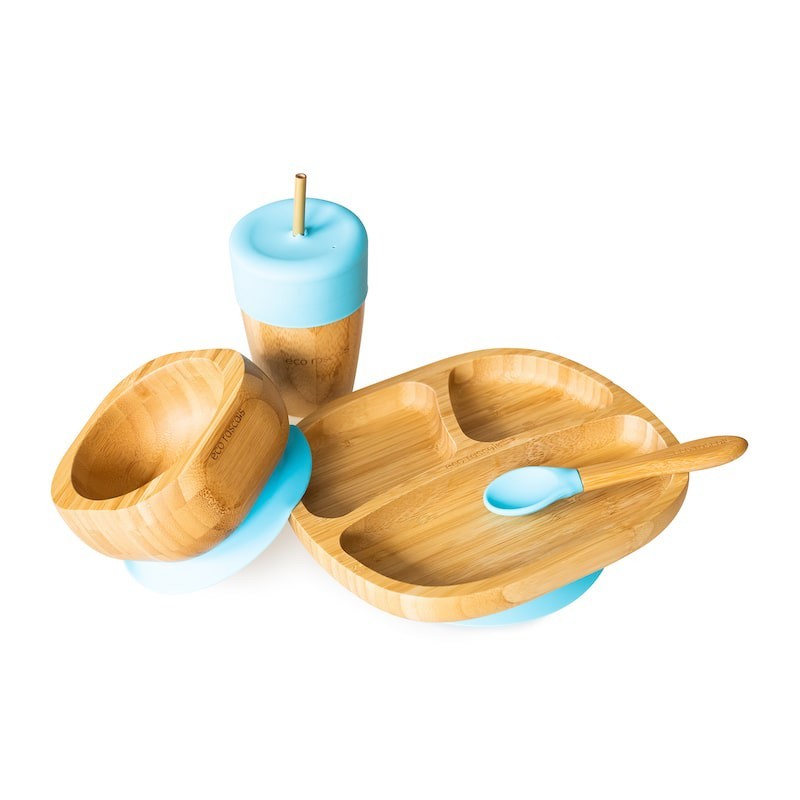 VASO BAMBOO 240ML AZUL ECO RASCALS PAJITA