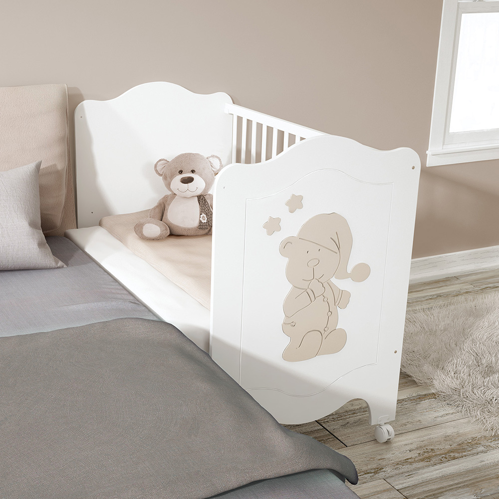 CUNA COLECHO 120X60 SLEEPY BEAR BCO/TIER