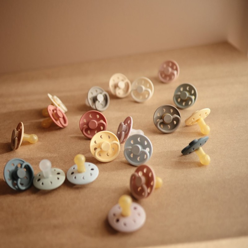 Pack 2 Chupetes FRIGG Block Latex MOON PHASE 0-6m Blush/Croissant