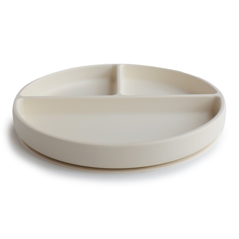 Plato Ventosa-Compartimentos SOLID Ivory