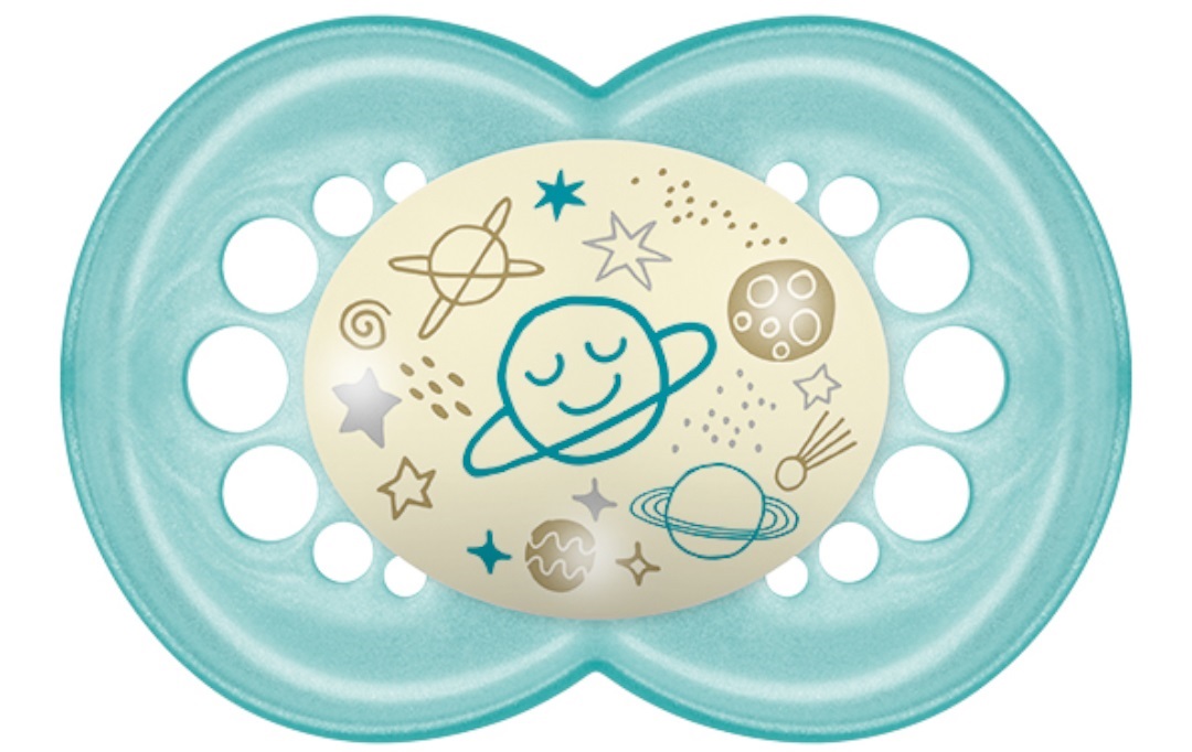 MAM CHUPETE ORIGINAL 6M+ LATEX NIGHT 2UN Azul