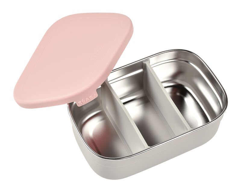 FIAMBRERA INOX LUNCH BOX GRIS/ROSA