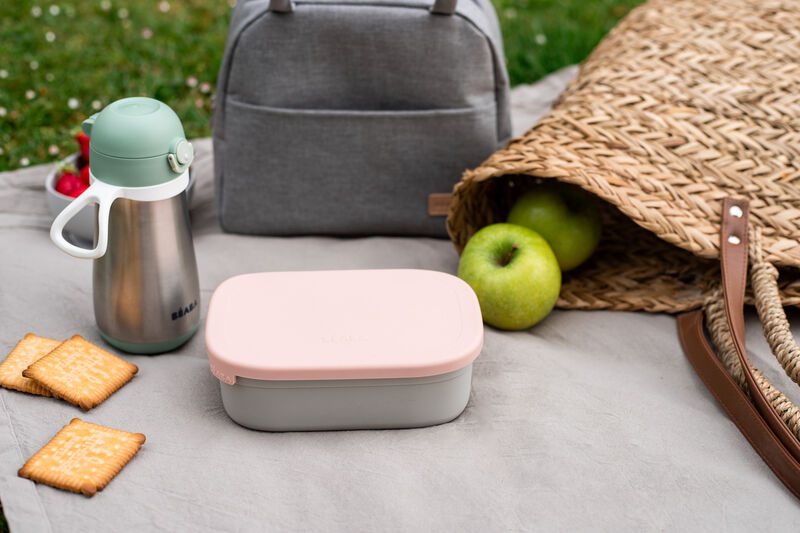 FIAMBRERA INOX LUNCH BOX GRIS/ROSA