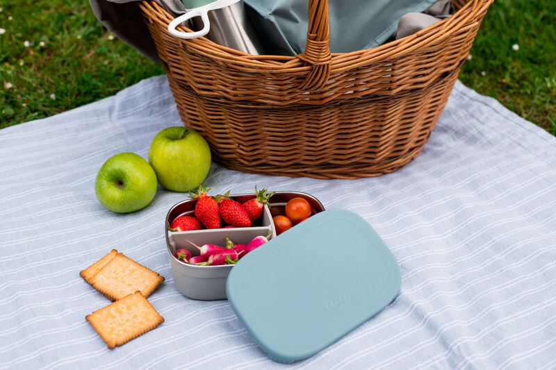 FIAMBRERA INOX LUNCH BOX GRIS/AZUL