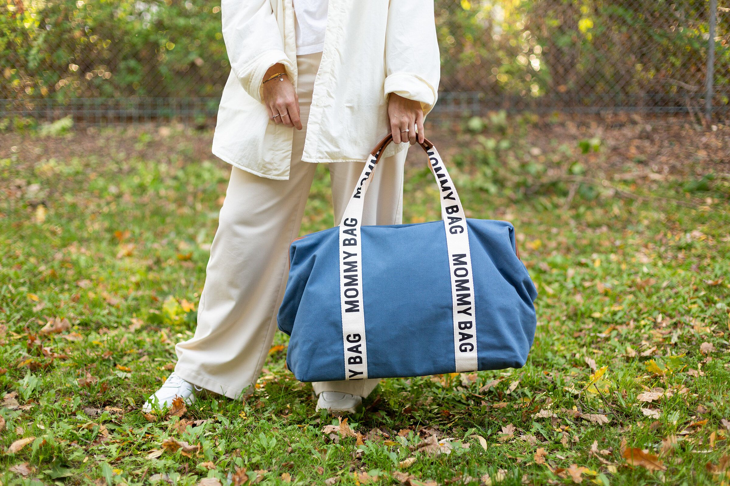 BOLSO MOMMY BAG SIGNATURE CANVAS INDIGO