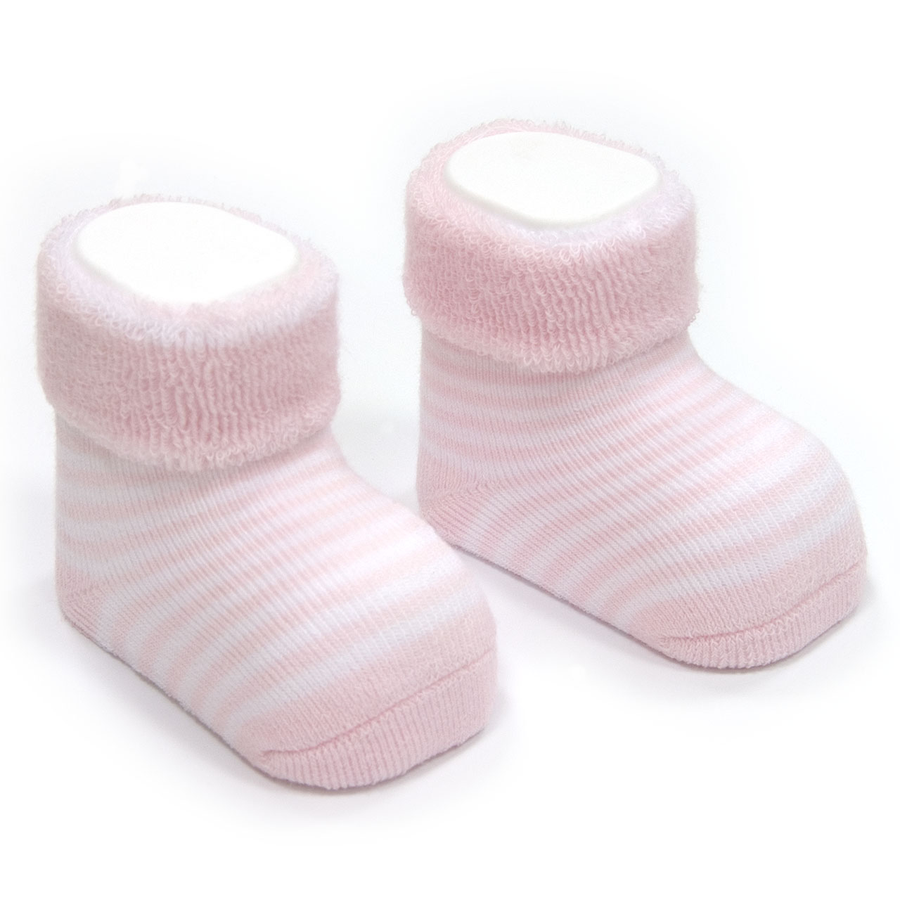 CALCETINES BEBE LISTADO ROSA T.15-16