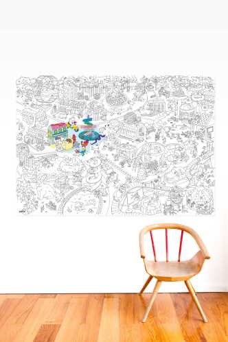 OMY POSTER XL OMY ANIMAL CITY PARA COLOREAR