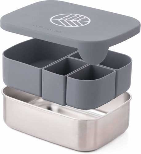 CAJA LUNCH ACERO INOX ECO RASCALS GRIS