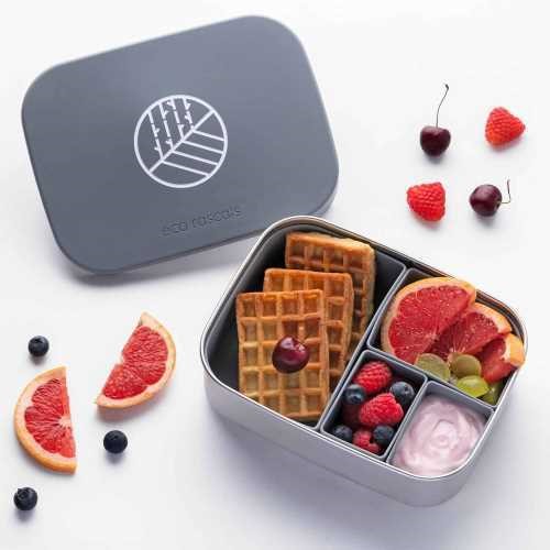 CAJA LUNCH ACERO INOX ECO RASCALS GRIS