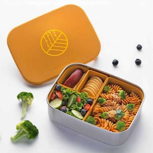 CAJA LUNCH ACERO INOX ECO RASCALS MOSTAZA