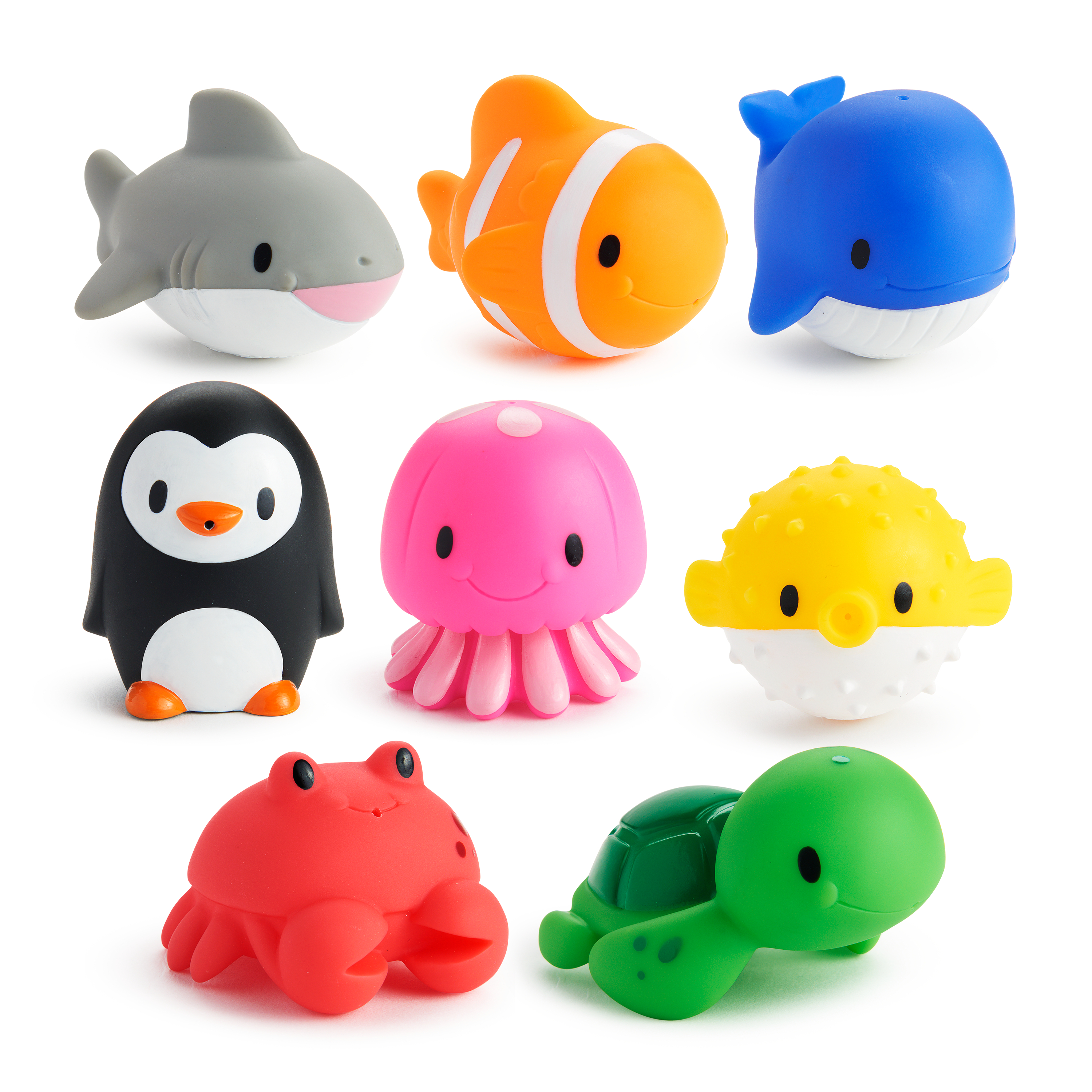 MUNCHKIN Pack Ocean - 8 unidades de animales marinos lanzachorros 