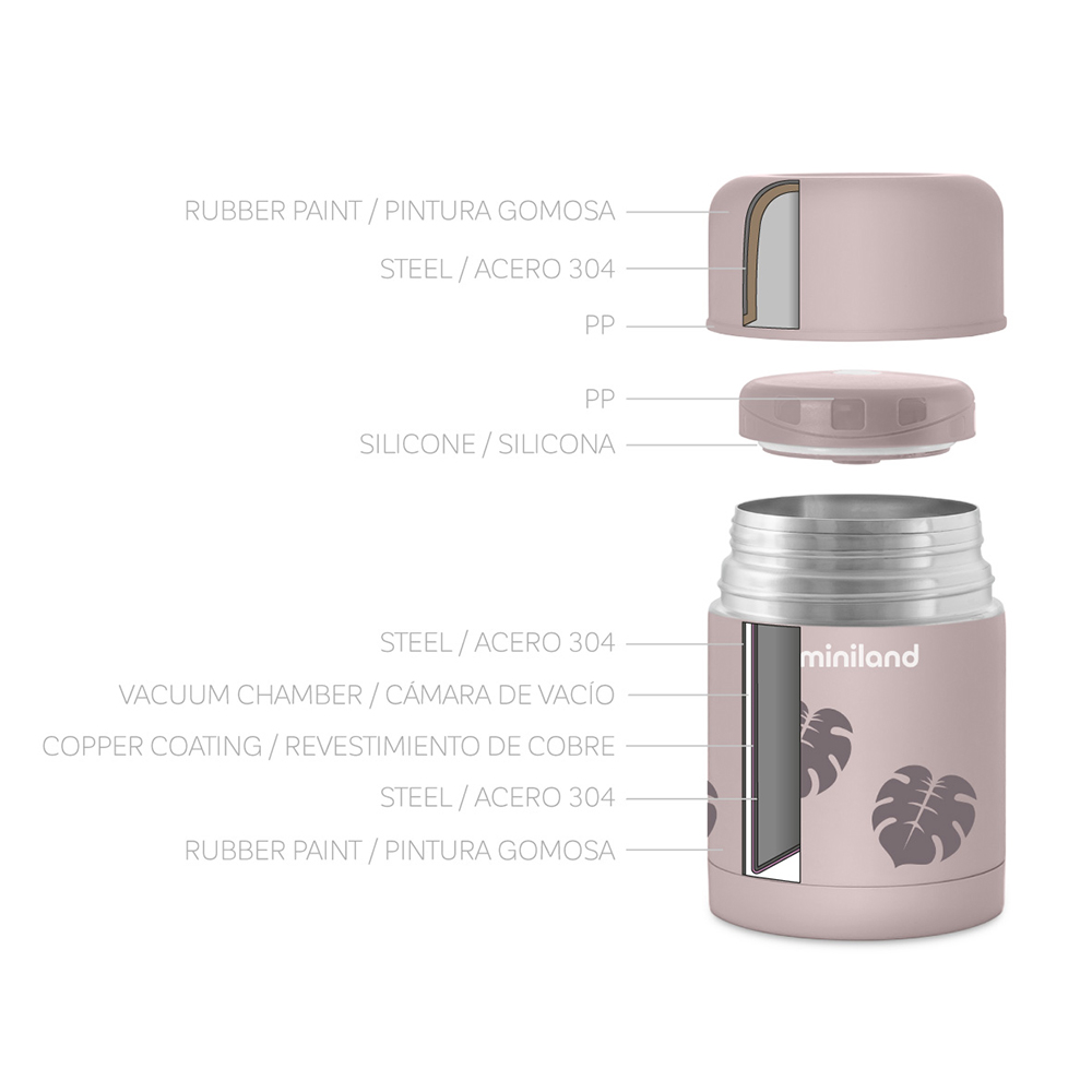 TERMO SOLIDOS 600ML TERRA LEAVES