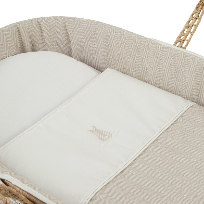 CAPAZO ACOLCHADO UNE LINO BEIGE 39X80X25CM