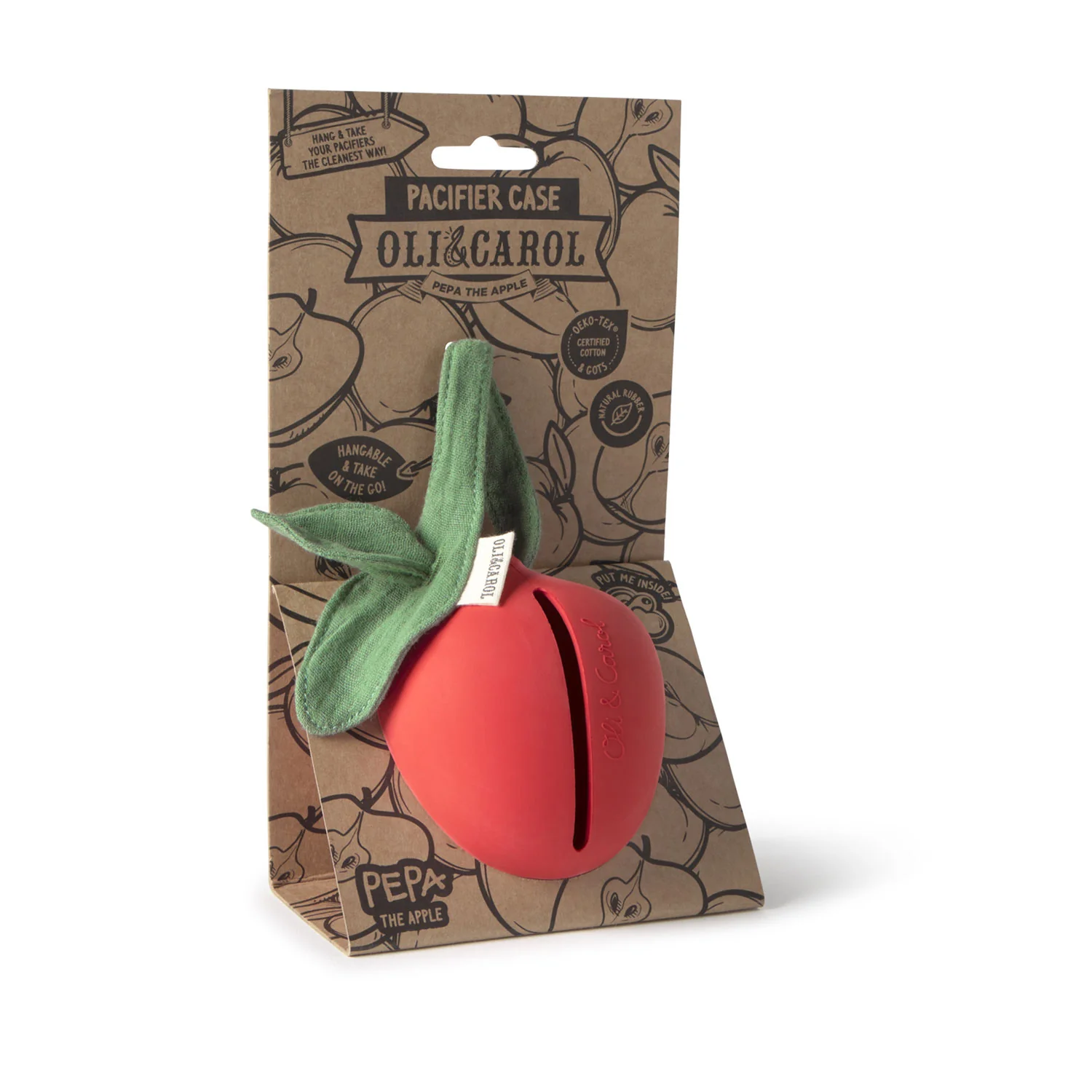 Oli&amp;Carol PORTACHUPETE PACIFIER PEPA THE APPLE