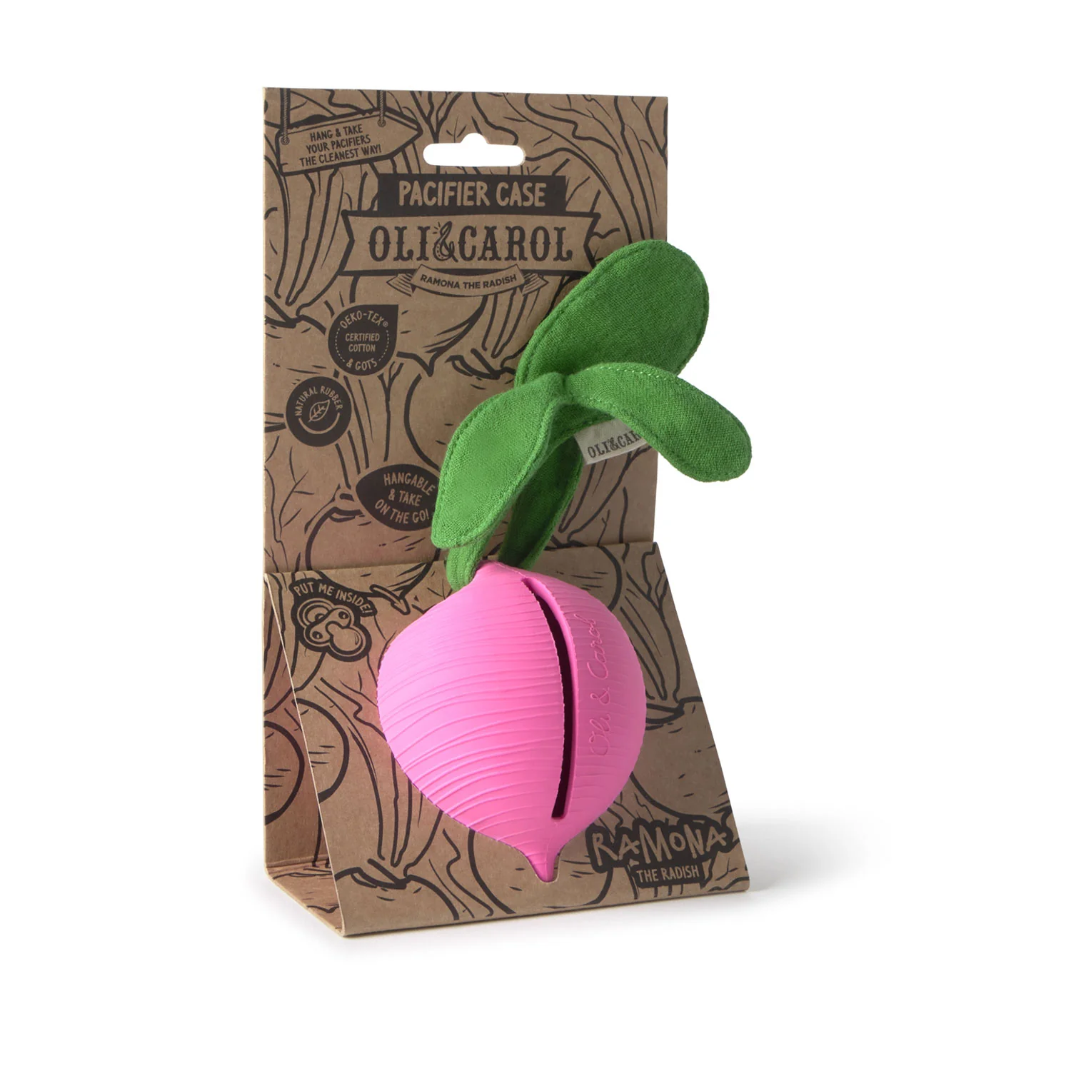 Oli&amp;Carol PORTACHUPETE PACIFIER RAMONA THE RADISH