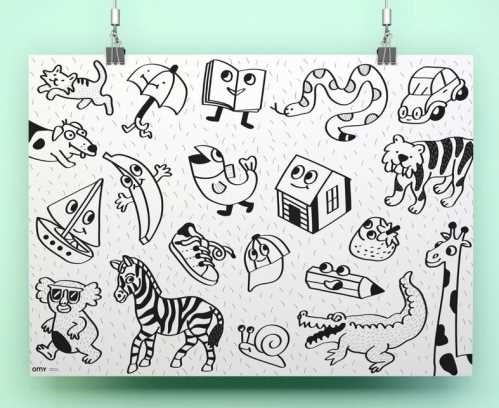 OMY POSTER XL OMY FIRST ART PARA COLOREAR