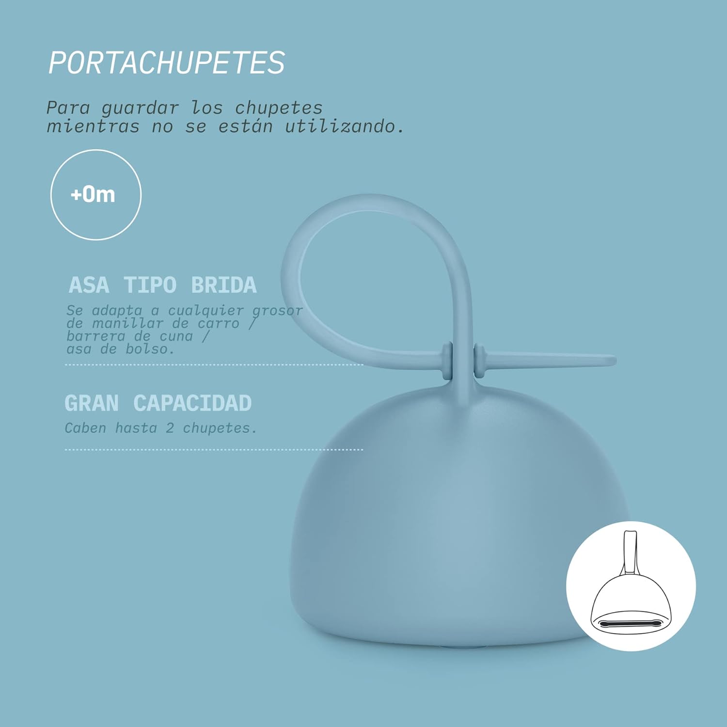 PORTACHUPETES SILICONA AZUL SOFT
