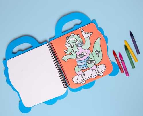 OMY LIBRO CON PINTURAS Y PEGATINAS DINOS