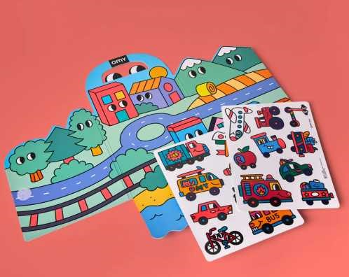 MONTESSORI PEGATINAS VROOM REUTILIZABLES
