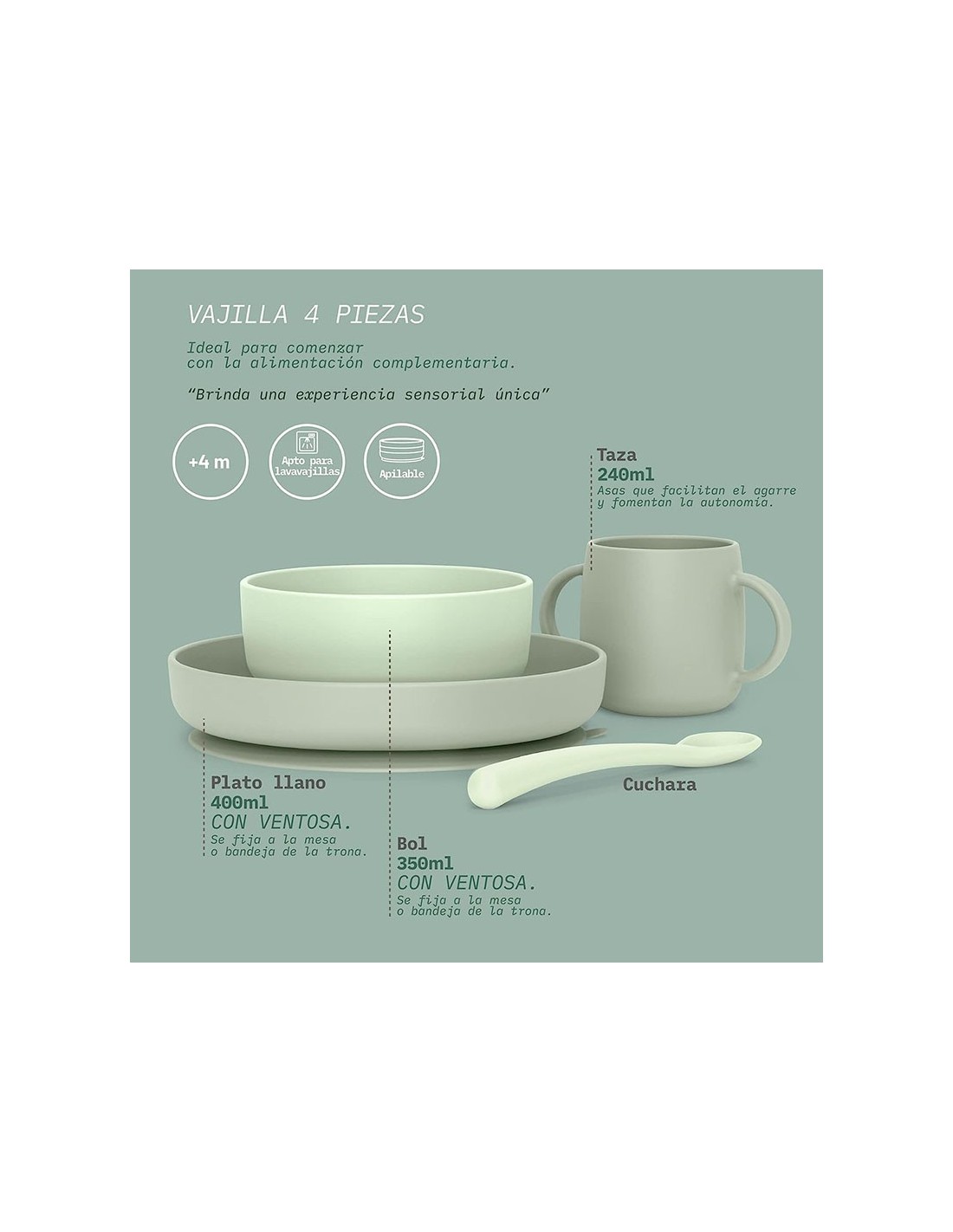 VAJILLA SILICONA INTENSE COLOUR