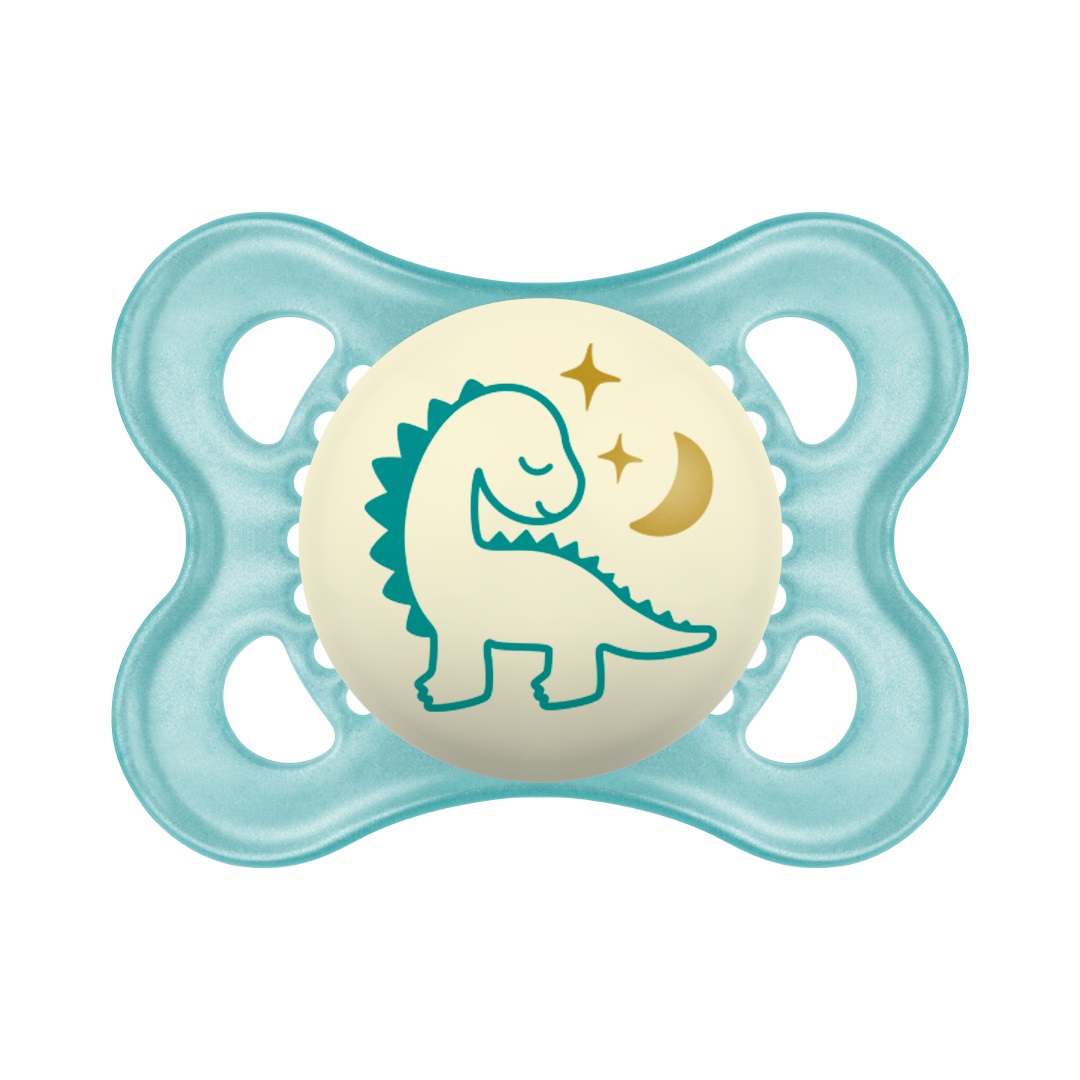 MAM CHUPETE ORIGINAL 0M+ NIGHT LATEX 2UN AZUL