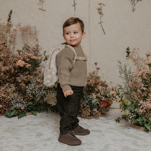 MOCHILA GUARDERIA POETRY PRINT BEIG