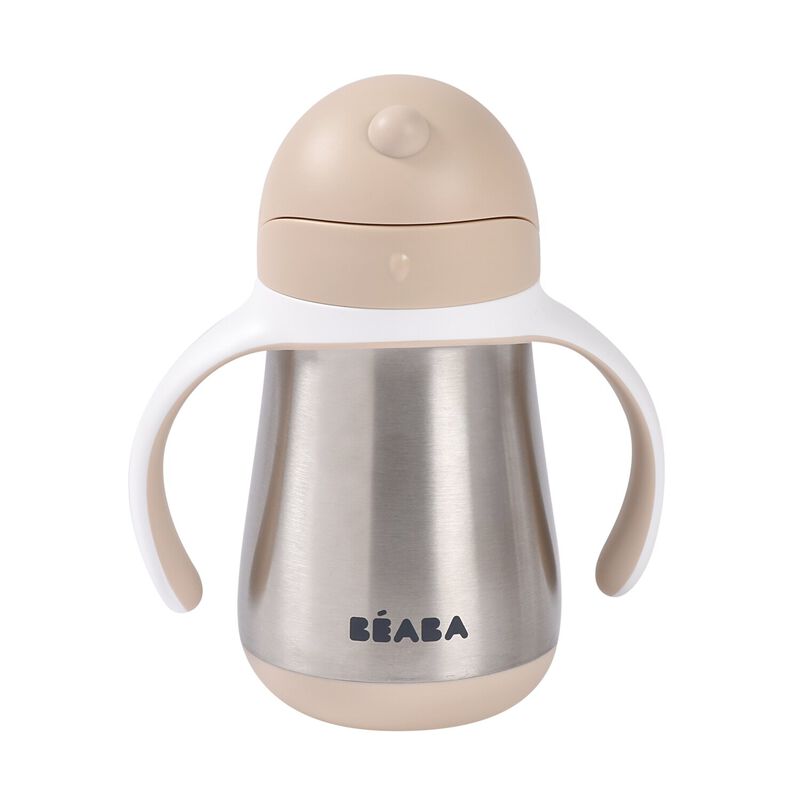 BOTELLA CANTIMPLORA INOX 350ML BEIG