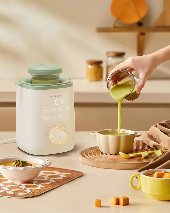 MOMCOZY CALENTADOR ANALOG.LECHE-AGUA MW002 UNICO BCO/VERDE