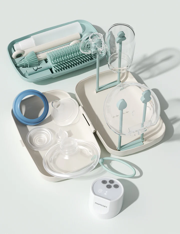 MOMCOZY JGO.7 CEPILLOS LIM.BIB.PORTAT. LS001 UNICO VERDE