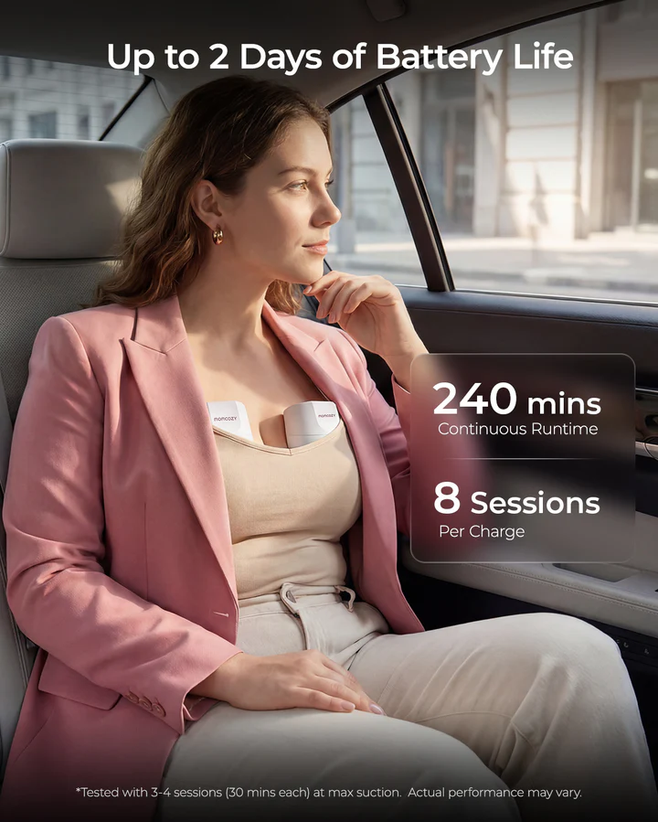 MOMCOZY SACALECHES DOBLE PORTATIL S12 PRO UNICO BLANCO