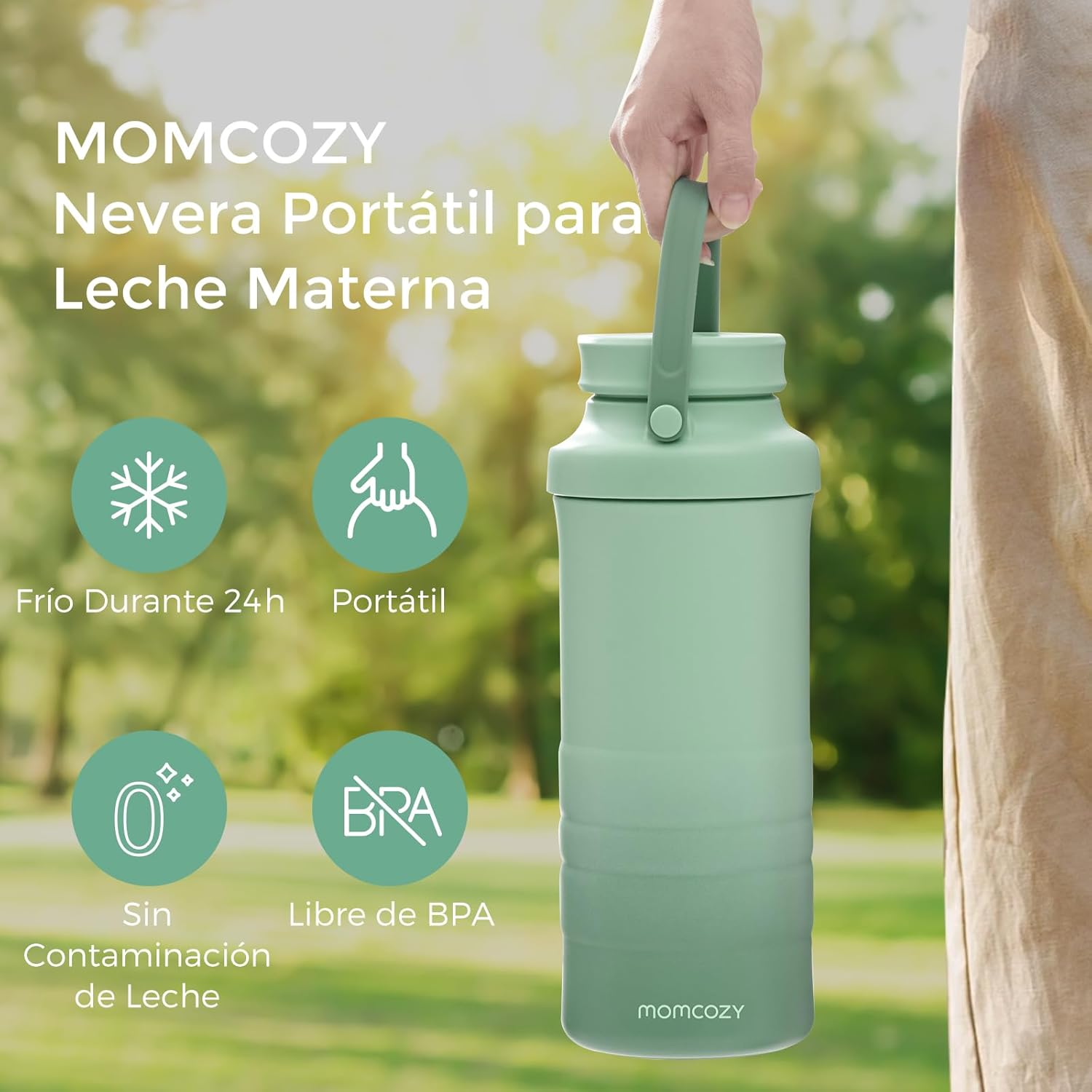 MOMCOZY ENFRIADOR PORTATIL LECHE CM001 UNICO VERDE