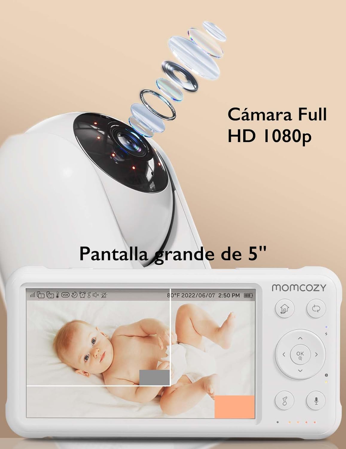 MOMCOZY VIGILABEBES INTELIGENTE BM01 UNICO BLANCO