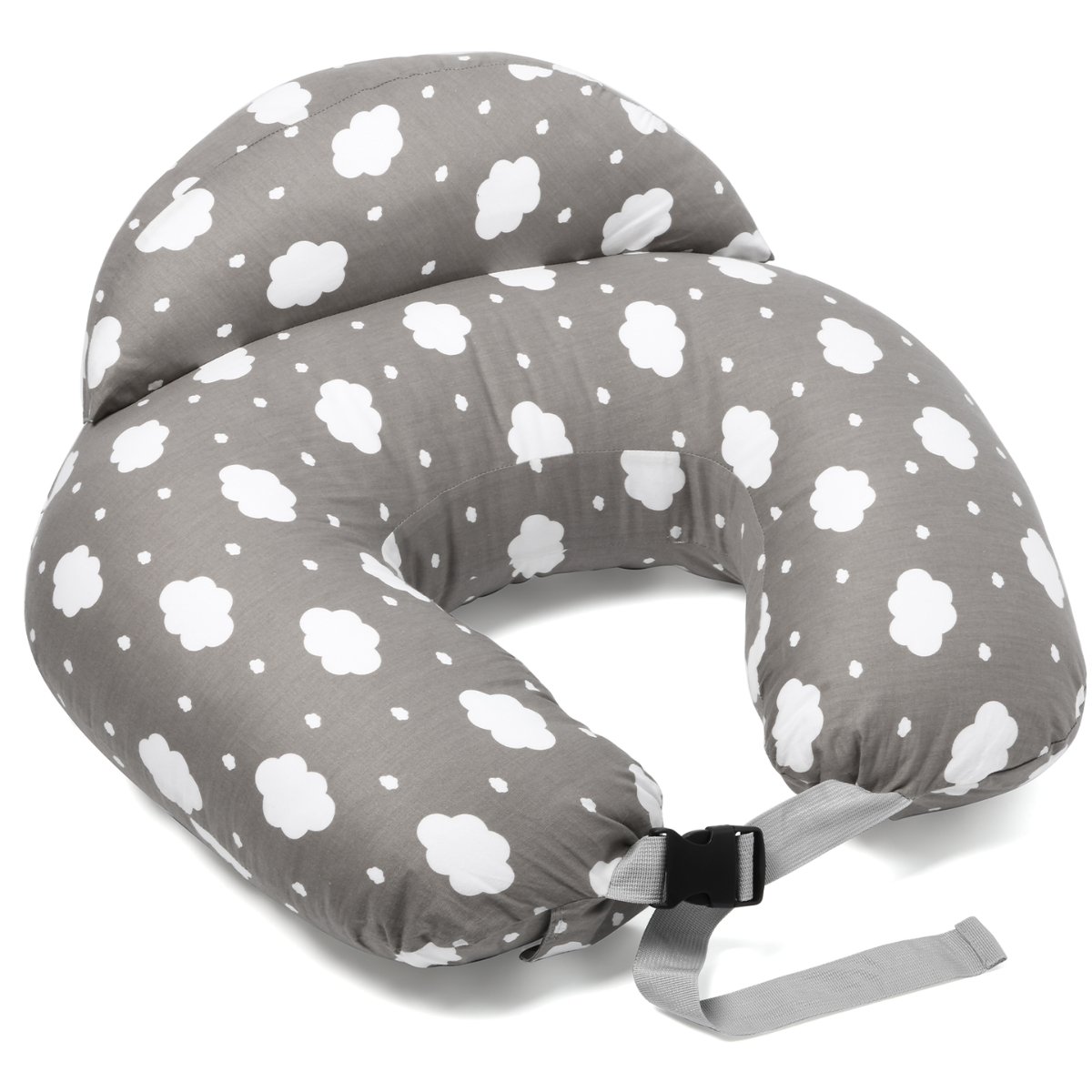 MOMCOZY ALMOHADA LACTANCIA FORMA U NP001 46x46x15 CM GRIS