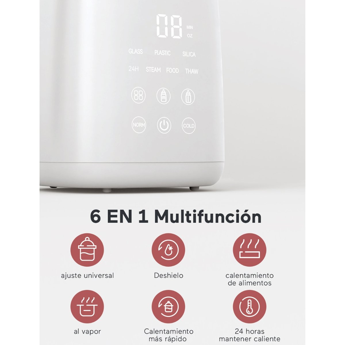 MOMCOZY CALENTADOR PORT.ULTRARRAPIDO MW001 UNICO BCO/VERDE