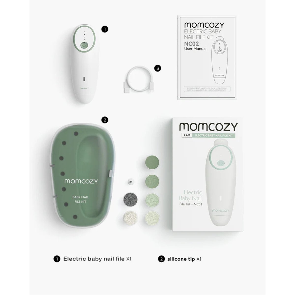 MOMCOZY LIMA ELECTRICA UÑAS BEBE NC02 UNICO VERDE
