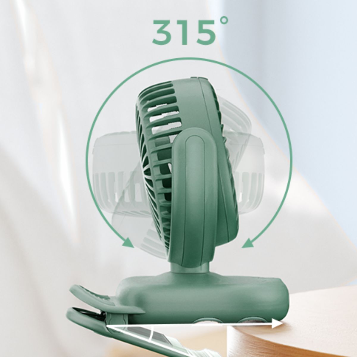 MOMCOZY MINI VENTILADOR PORT.USB-VIAJE PF002 UNICO VERDE