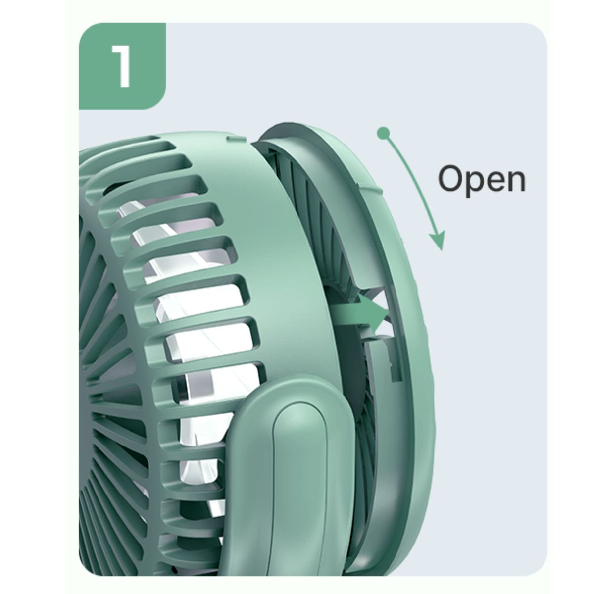 MOMCOZY MINI VENTILADOR PORT.USB-VIAJE PF002 UNICO VERDE