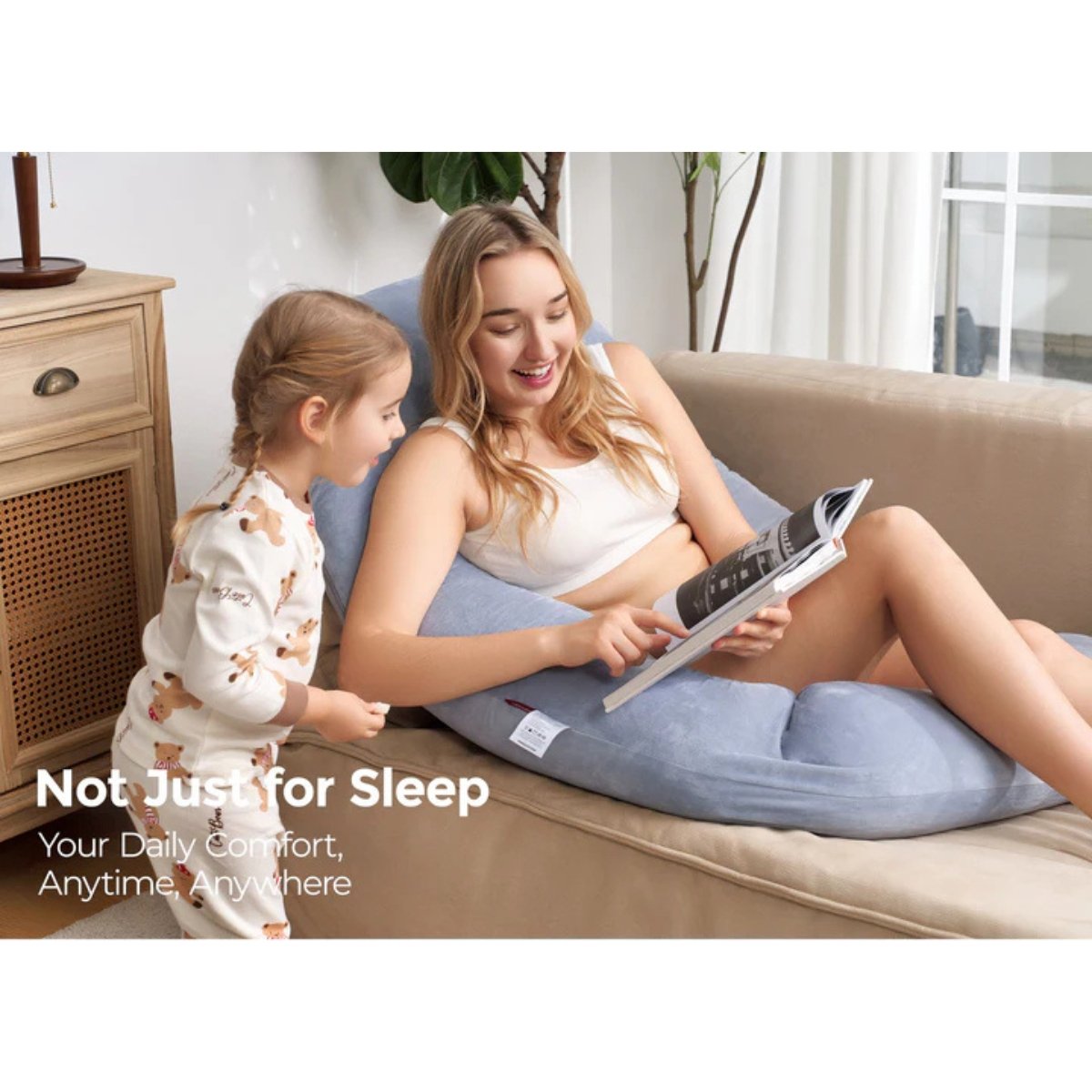 MOMCOZY ALMOHADA DE LACTANCIA FORMA F PP006 35X25X13CM GRIS