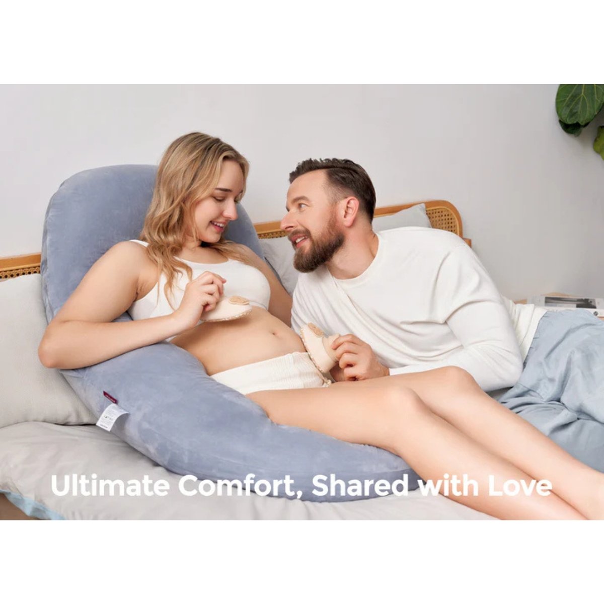 MOMCOZY ALMOHADA DE LACTANCIA FORMA F PP006 35X25X13CM GRIS