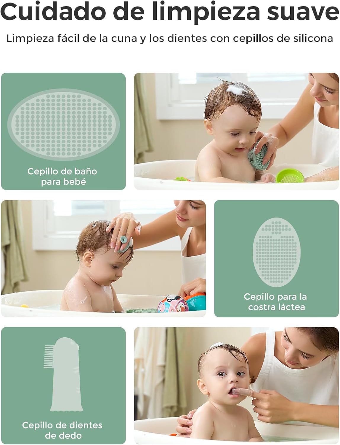 MOMCOZY KIT BASICO CUIDADO DEL BEBE CK17 UNICO VERDE