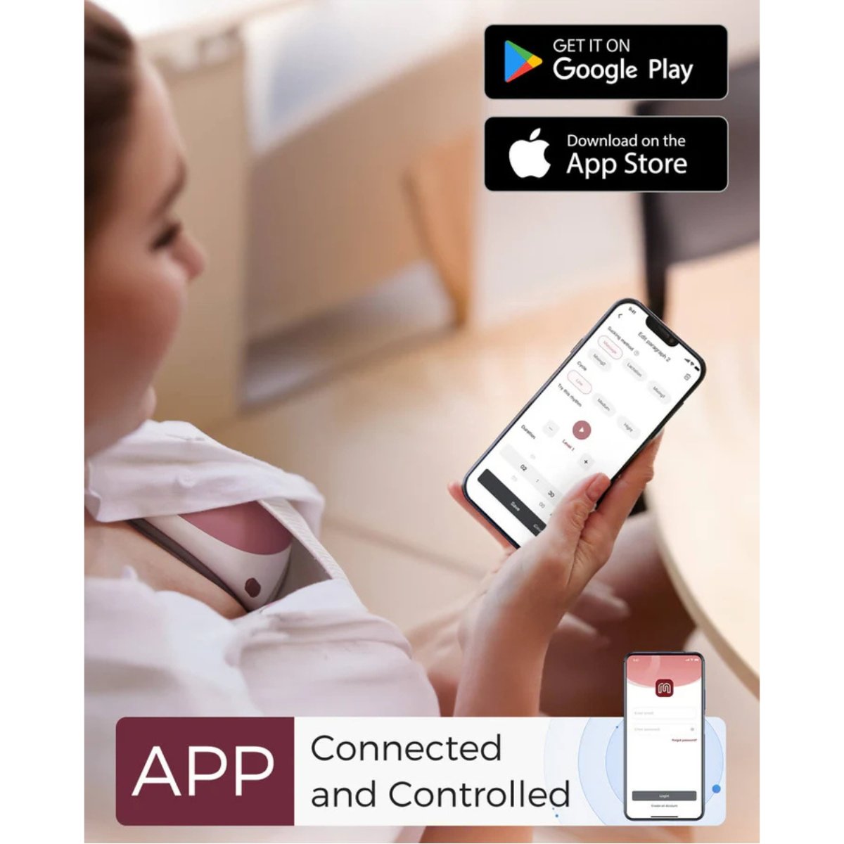 MOMCOZY SACALECHES DOBLE PORTATIL M9 UNICO GRANATE