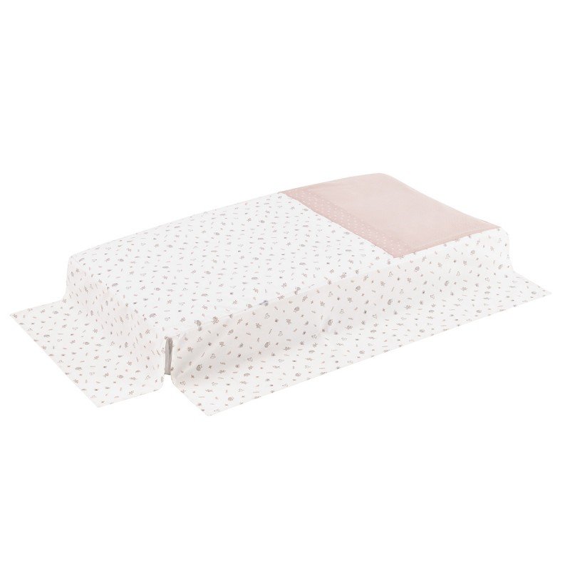 COLCHA+PROTECTOR CUNA 60 60X120X3CM CALMA ROSA