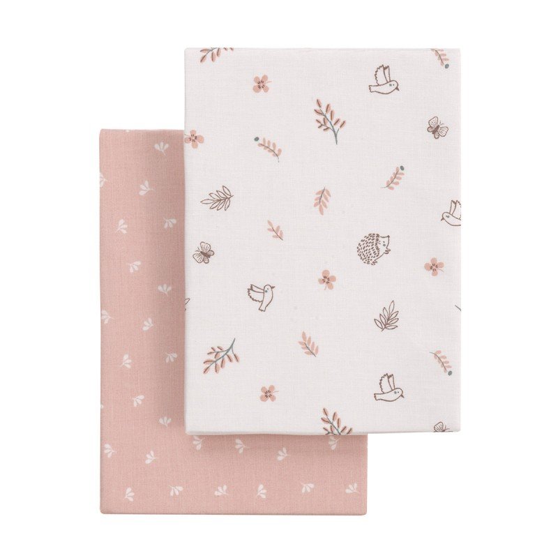 SABANA BAJERA CUNA 60 PACK 2 UDS. 60x120x17 CM CALMA ROSA