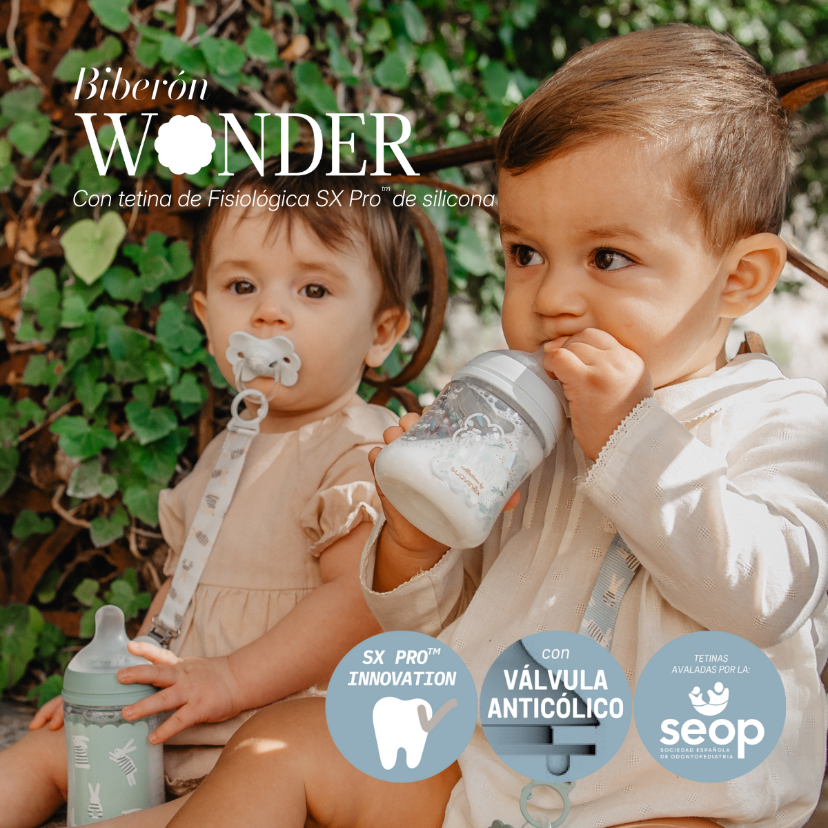BIBERON POLIAMIDA WONDERLAND 2026 +0M 150ML SURTIDO