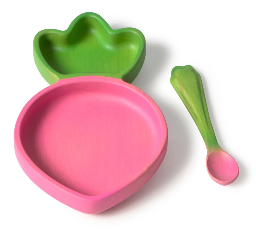 Oli&amp;Carol RAMONA THE RADISH Plato+Cuchara (copia)