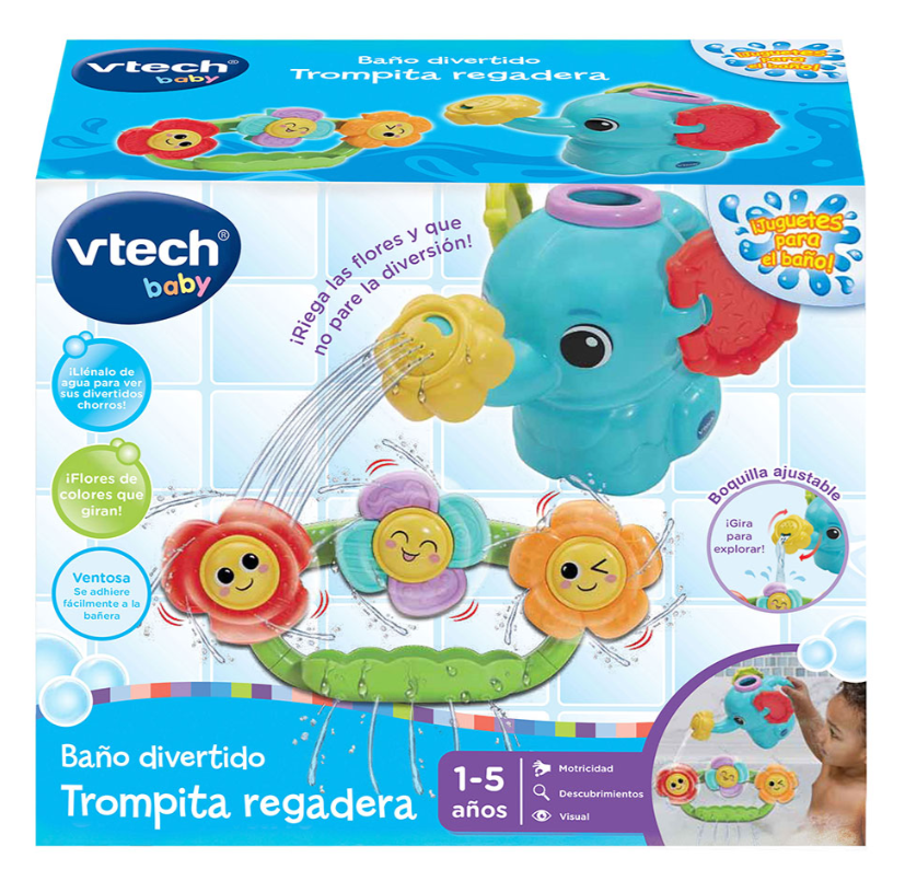 BAÑO DIVERTIDO TROMPITA REGADERA
