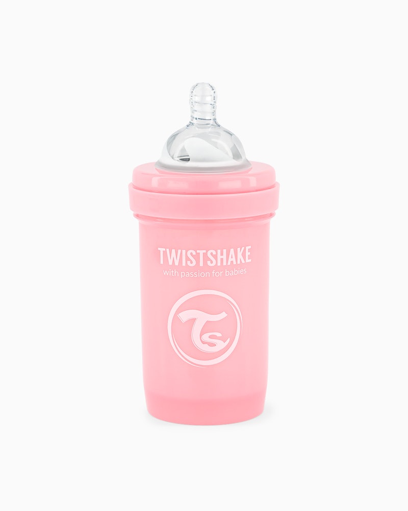 TWISTSHAKE BIBERON 180ML PASTEL ROSA