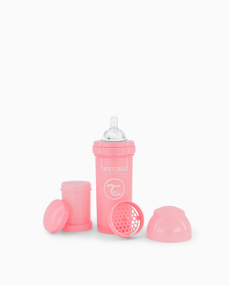 TWISTSHAKE BIBERON 260ML PASTEL ROSA