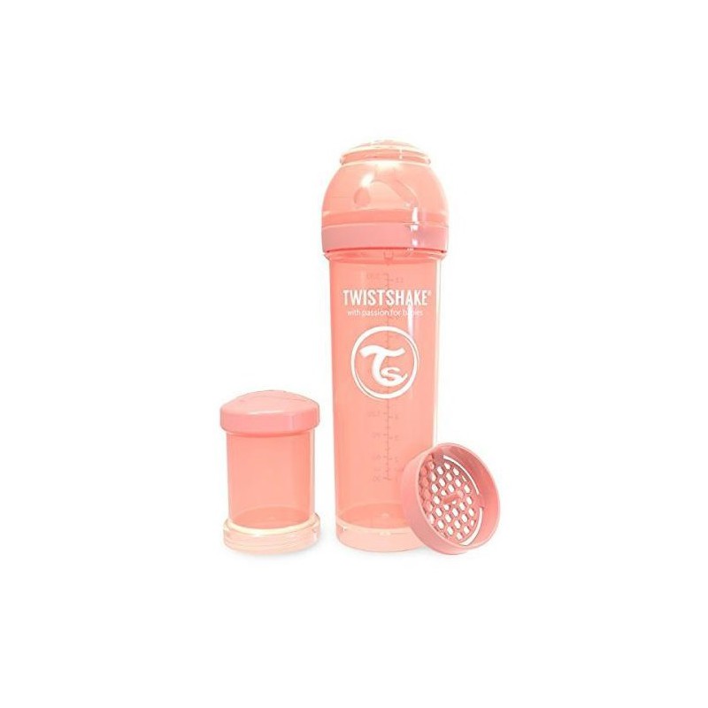 TWISTSHAKE BIBERON 330ML PASTEL ROSA